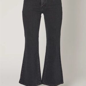Rolla’s East Coast Crop Flare Black Jeans
